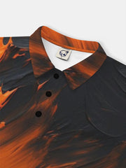 Moisture Wicking Golf Polo 3D Gradient Color Abstract Geometric