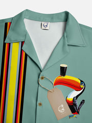 Moisture-wicking Tropical Toucan Bowling Shirt