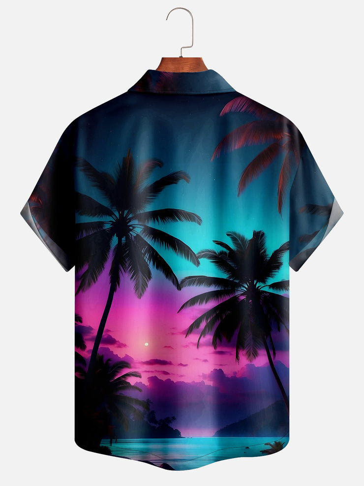 Moisture-wicking Coconut Tree Hawaiian Shirt