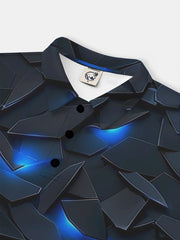 Moisture Wicking Golf Polo 3D Abstract Gradient Geometric