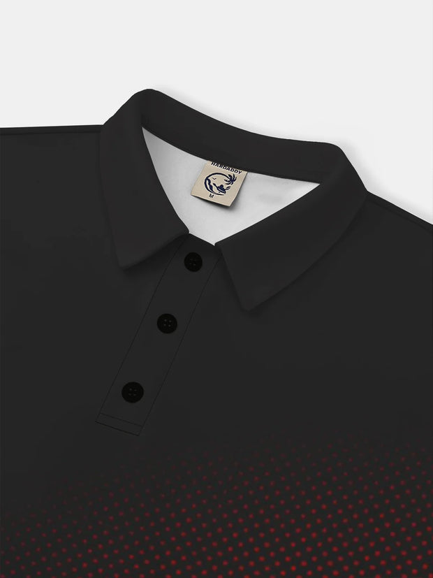 Moisture wicking Golf Polo gGradient Polka Dots