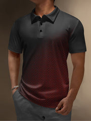 Moisture wicking Golf Polo gGradient Polka Dots