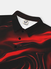 Moisture Wicking Golf Polo 3D Gradient Abstract Stripes