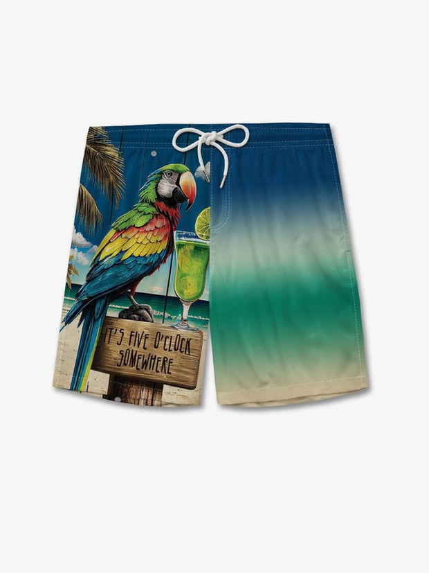 Quick Dry Mesh Lining Parrot 19" Boardshorts