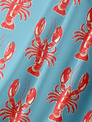 Lobster Chest Pocket Short Sleeve Hawaiian Shirt