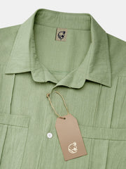 Cotton Guayabera Long Sleeve Shirt