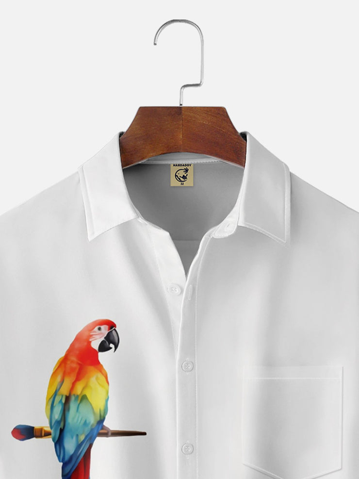 Moisture-wicking Breathable Parrot Hawaiian Shirt